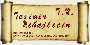 Tešimir Mihajličin vizit kartica